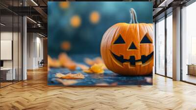 Scene is cheerful and festive, as it is a representation of Halloween Wall mural