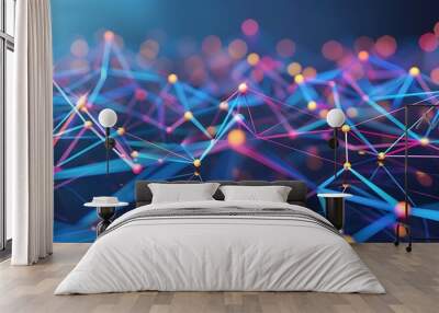 Mesh network concept Wall mural