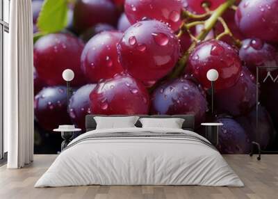 a close up shot of a grape Wall mural