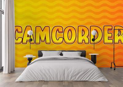 Colorful camcorder 3d editable text effect - font style Wall mural