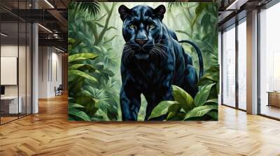 leopard in the jungle  Wall mural