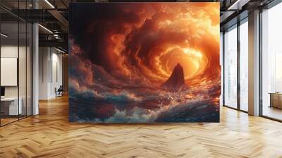 parting the red sea concept Wall mural