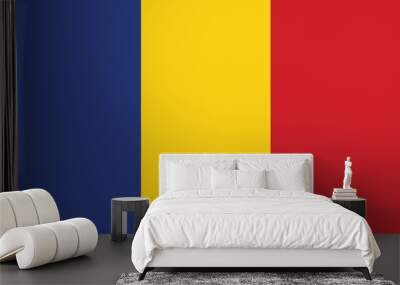 Romania flag. National flag of Romania accurate dimensions and official colors for great union day 1st December celebration. Symbol of patriotism and freedom. Vector illustration of flag of  romania  Wall mural