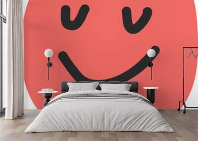 Cartoon vector smile bubble object, doodle element for decor Wall mural