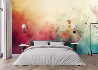 A dreamy abstract artwork filled with a harmonious mix of colors and shapes, creating an ethereal visual experience that evokes emotions and imagination. Wall mural