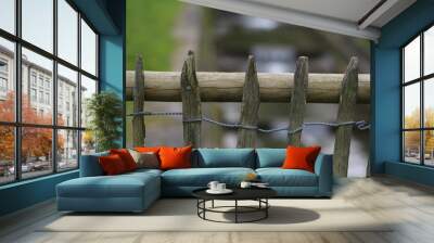 old wooden fence Wall mural