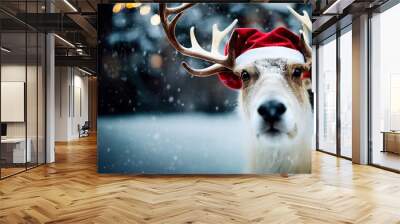 santa claus reindeer Wall mural