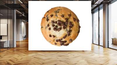 Chocolate Chip Muffin from Top View Wall mural