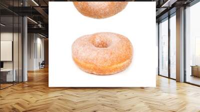 sugar ring donut in three views isolated on a white background Wall mural