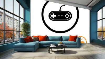 Video Game Icon Vector with Four Color Variations Wall mural