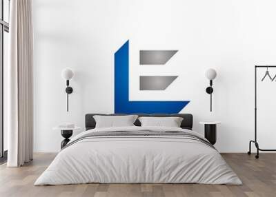 Modern creative unique elegant minimal artistic initials LE Wall mural