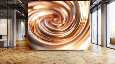 A swirling pattern of metallic hues, creating a dynamic and visually engaging abstract design. Wall mural