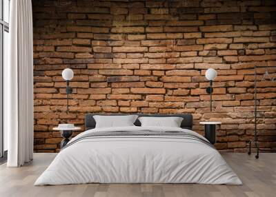 ancient old brick wall decadent background Wall mural