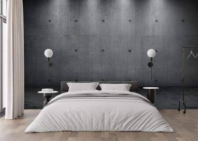 concrete wall building dark strong room  for background Wall mural