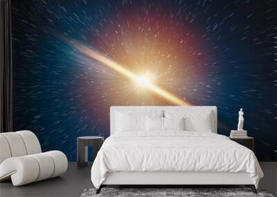 Galaxy explosion big bang of star universe illustration concept Wall mural