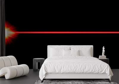 Laser light red fire cross for background illustration for graphic design. Wall mural