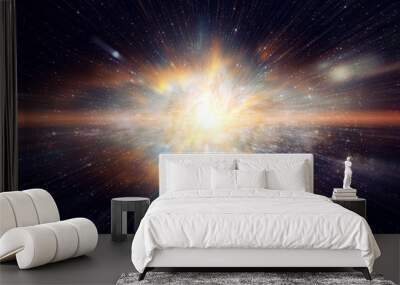 Space and Galaxy light speed travel. Elements of this image furnished by NASA. Wall mural