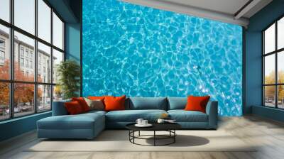 blue ripped water in the sea with sunny reflections background, thailand Wall mural