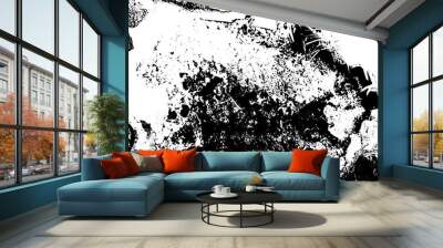 Rusty grunge texture. Aggressive damaged surface. Black white dust distressed background. Wall mural