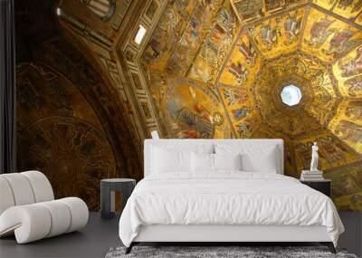 dome of baptistry of duomo in florence tuscany italy Wall mural