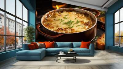 french onion soup Generative AI Wall mural