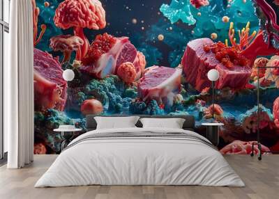 coral reef in the sea Wall mural