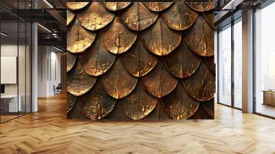 golden coins background Wall mural