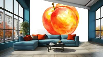 red apple on white background Wall mural