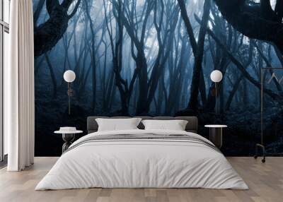 Deep tropical forest in darkness Wall mural