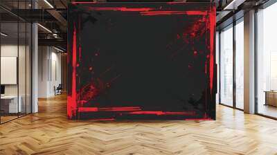 abstract red black sporty color splash, powerful and energetic them, background, Generative Ai Wall mural