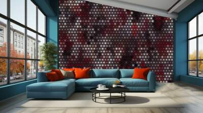 color geometric block pattern background polygonal style ,LED light color dot style graphic ,  paint like illustration background of spiral fractal geometric modern Wall mural