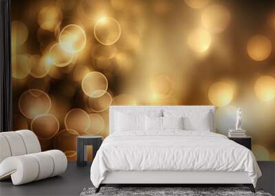 illustration of abstract gold glitter glow magical moment luxury background wallpaper in luxury atmosphere Generative Ai Wall mural