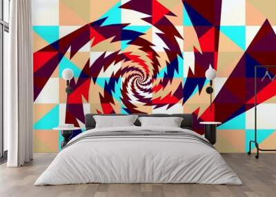 simple but complex color block, geometric pattern style background Wall mural