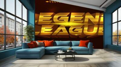 Esport legend text effect, editable game and gold text style Wall mural