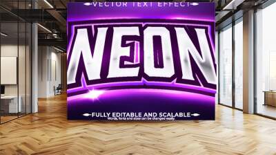 Esport text effect, editable gamer and neon text style Wall mural