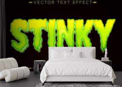 Halloween monster text effect, editable horror and scary text style Wall mural