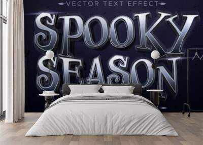 Horror text effect, editable halloween and scary text style Wall mural