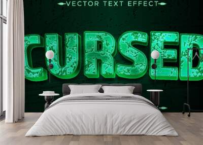 Horror text effect, editable night and scary text style Wall mural