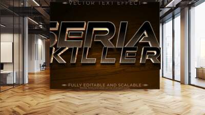 Killer text effect, editable game and movie text style Wall mural