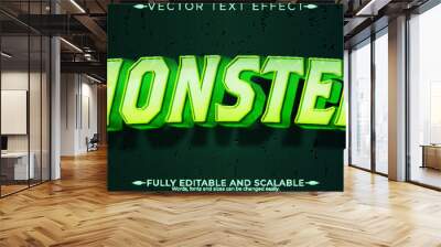 Monster cartoon text effect; editable comic and funny text style Wall mural