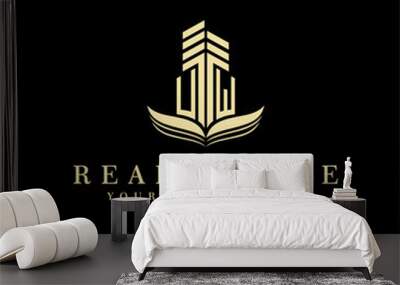 Initial building real estate logo design Wall mural