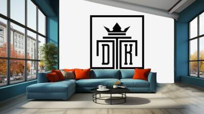 Initial DK Law Firm logo and icon design template stock vector Wall mural