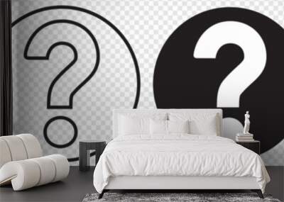 Question mark icon, Question mark sign and symbol vector design. eps 10 Wall mural