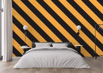 
Warning yellow black diagonal stripes line. Safety stripe warning caution hazard danger road vector sign symbol. eps 10
 Wall mural