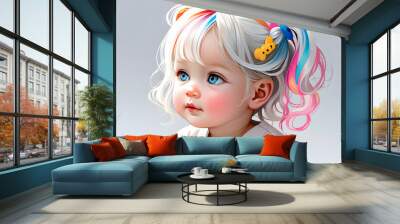 portrait of a little child,Ai generated  Wall mural