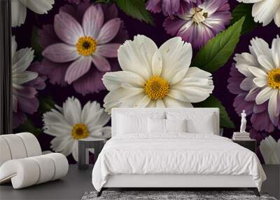 white daisies,Ai generated  Wall mural