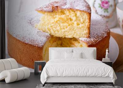 Homemade sponge cake Wall mural