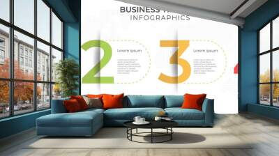 Timeline infographic Number 4 options Wall mural