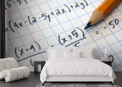 math problems Wall mural