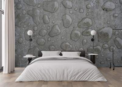 Water droplets on concrete surface Wall mural